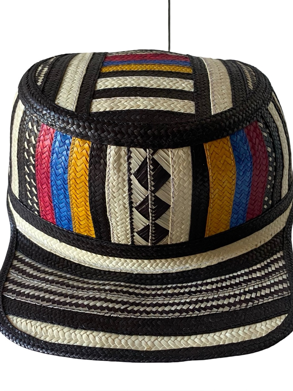 Colombian Handmade Straw Cap Adjust Unisex Woven Sombrero Colombiano Braided Hat - Picture 9 of 10